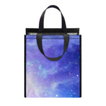 Blue Light Nebula Galaxy Space Print Insulated Lunch Tote