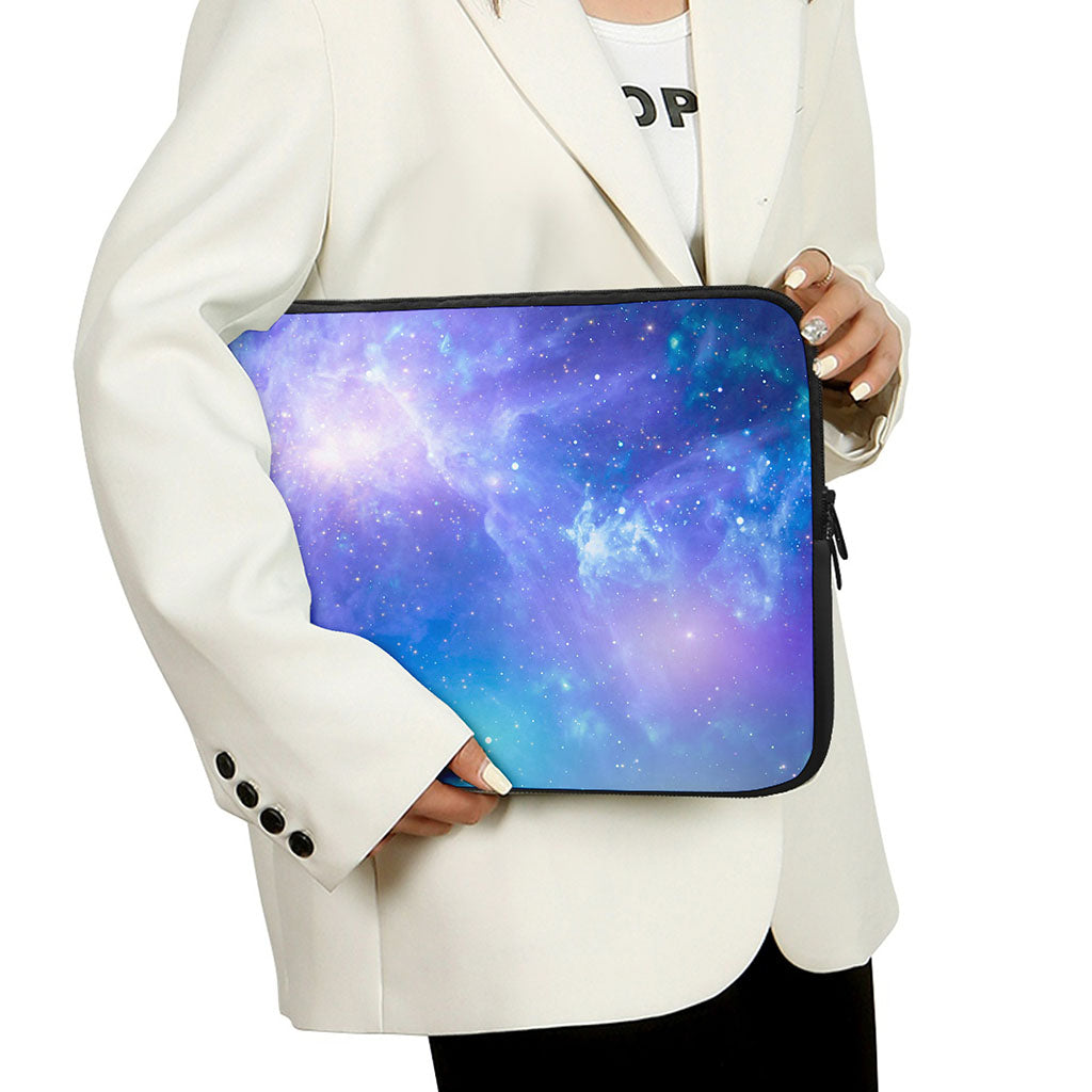 Blue Light Nebula Galaxy Space Print Laptop Sleeve
