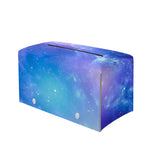 Blue Light Nebula Galaxy Space Print Leather Tissue Box Cover