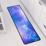 Blue Light Nebula Galaxy Space Print Long Kitchen Mat