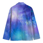 Blue Light Nebula Galaxy Space Print Men's Blazer