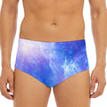 Blue Light Nebula Galaxy Space Print Men's Triangle Swim Briefs