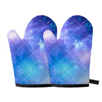 Blue Light Nebula Galaxy Space Print Oven Mitts