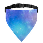 Blue Light Nebula Galaxy Space Print Over The Collar Dog Bandana