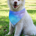 Blue Light Nebula Galaxy Space Print Over The Collar Dog Bandana