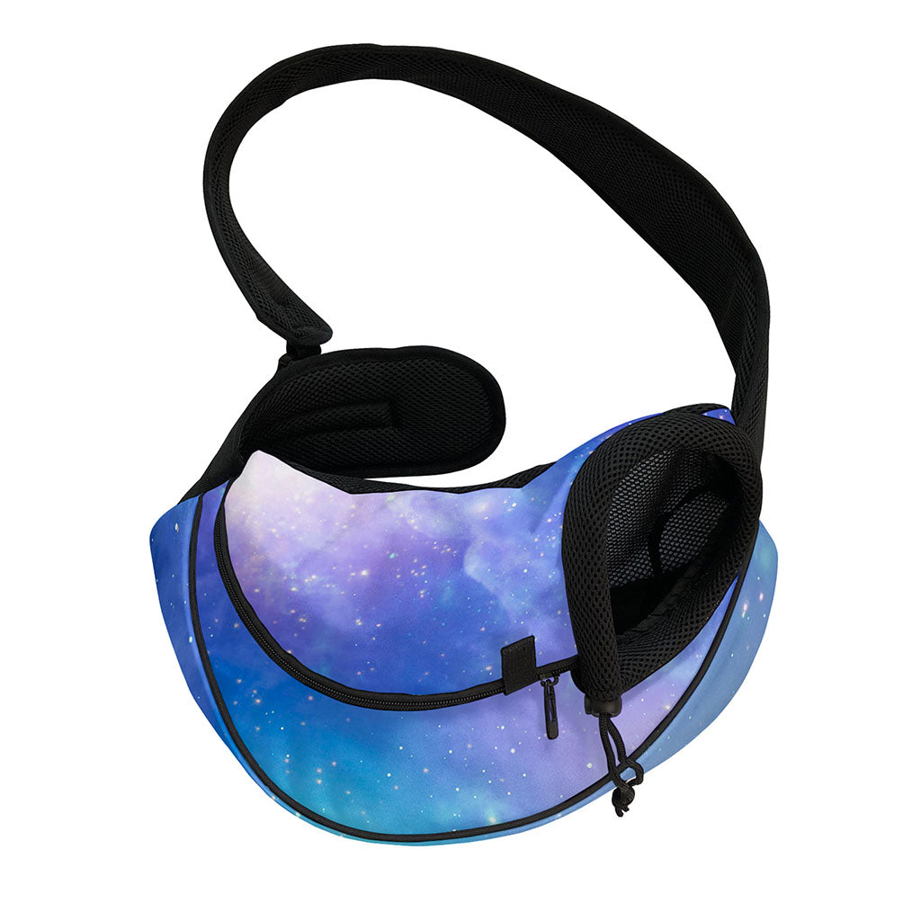 Blue Light Nebula Galaxy Space Print Pet Sling Carrier