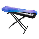 Blue Light Nebula Galaxy Space Print Piano Keyboard Cover