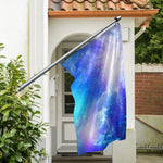 Blue Light Nebula Galaxy Space Print Polyester Flag