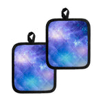Blue Light Nebula Galaxy Space Print Pot Holders