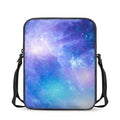 Blue Light Nebula Galaxy Space Print Rectangular Crossbody Bag