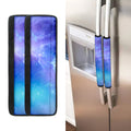 Blue Light Nebula Galaxy Space Print Refrigerator Handle Covers
