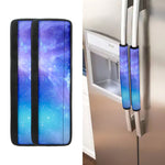 Blue Light Nebula Galaxy Space Print Refrigerator Handle Covers