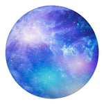 Blue Light Nebula Galaxy Space Print Round Blanket