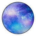Blue Light Nebula Galaxy Space Print Round Floor Mat