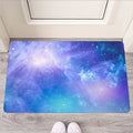 Blue Light Nebula Galaxy Space Print Rubber Doormat