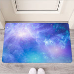 Blue Light Nebula Galaxy Space Print Rubber Doormat