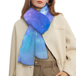 Blue Light Nebula Galaxy Space Print Scarf