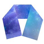 Blue Light Nebula Galaxy Space Print Scarf