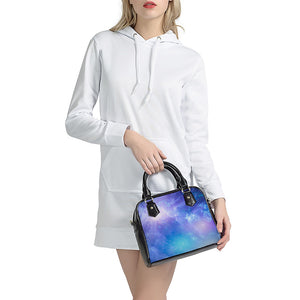 Blue Light Nebula Galaxy Space Print Shoulder Handbag