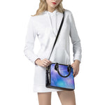 Blue Light Nebula Galaxy Space Print Shoulder Handbag