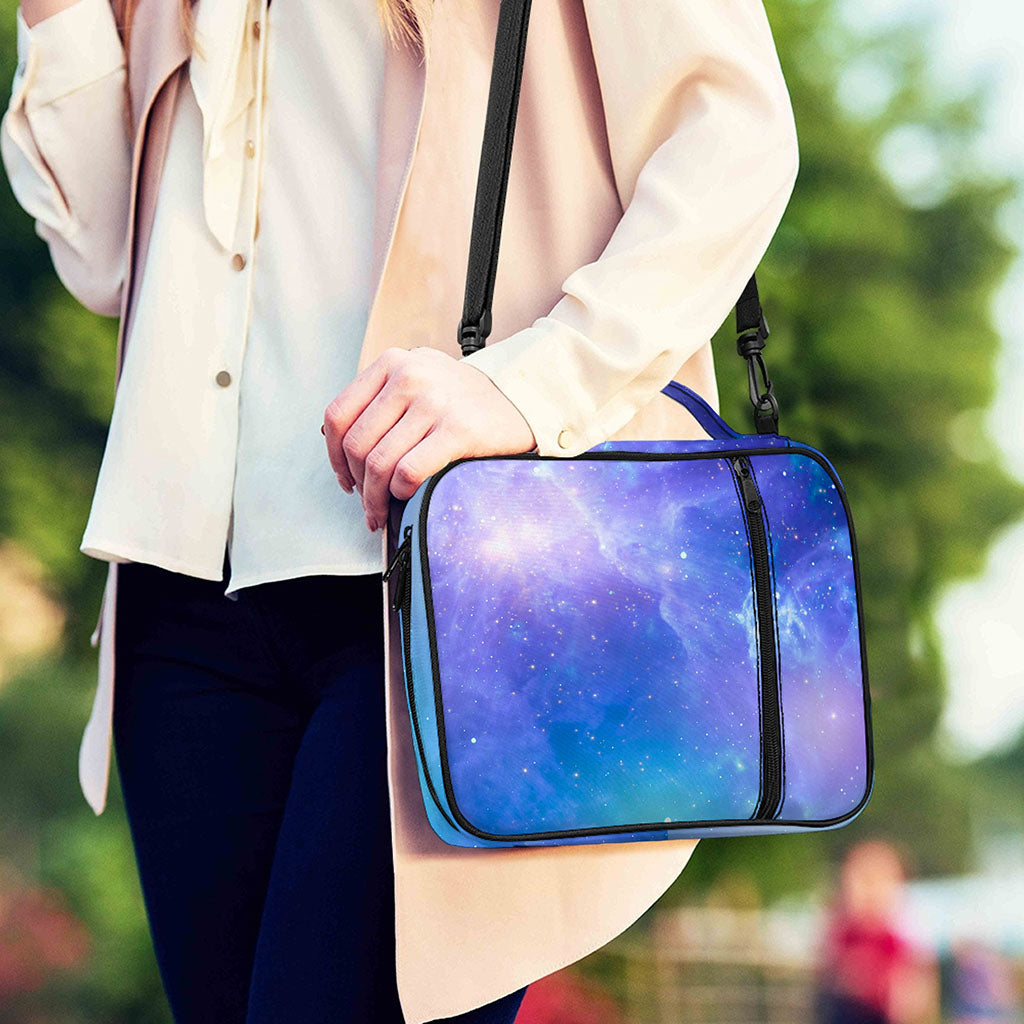 Blue Light Nebula Galaxy Space Print Shoulder Strap Bible Bag