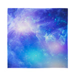 Blue Light Nebula Galaxy Space Print Silk Bandana