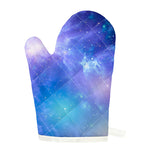 Blue Light Nebula Galaxy Space Print Single Oven Mitt