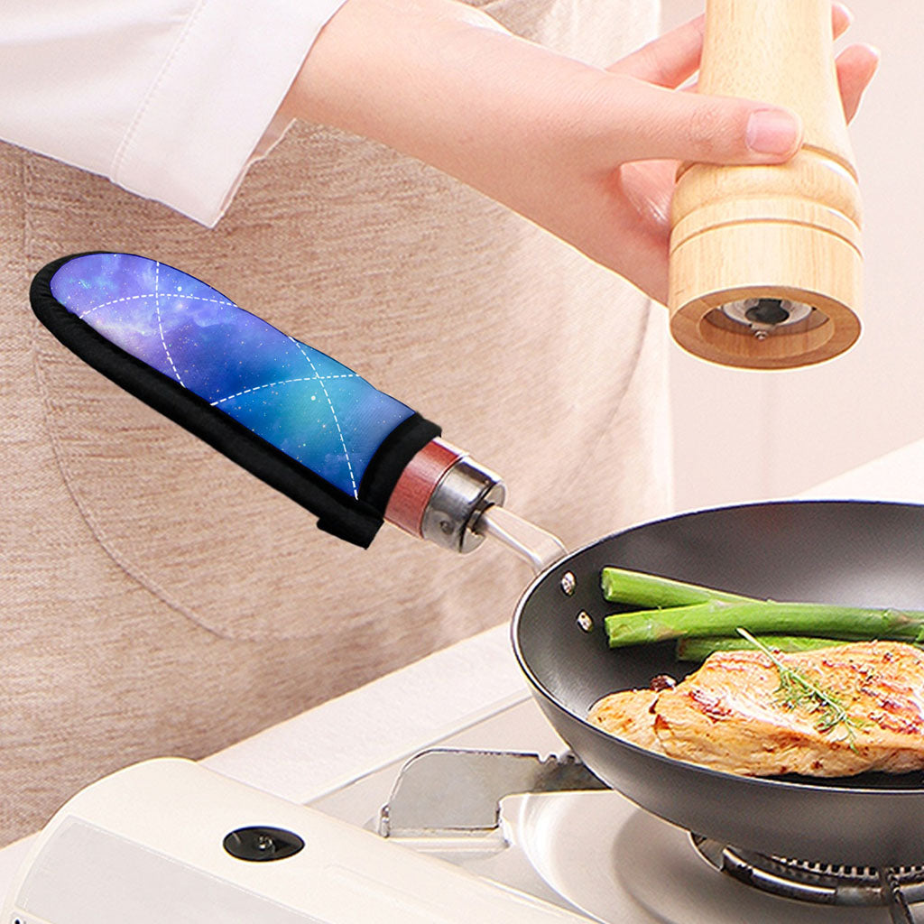 Blue Light Nebula Galaxy Space Print Skillet Handle Cover
