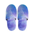 Blue Light Nebula Galaxy Space Print Slippers