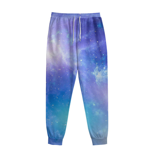 Blue Light Nebula Galaxy Space Print Sweatpants