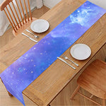 Blue Light Nebula Galaxy Space Print Table Runner