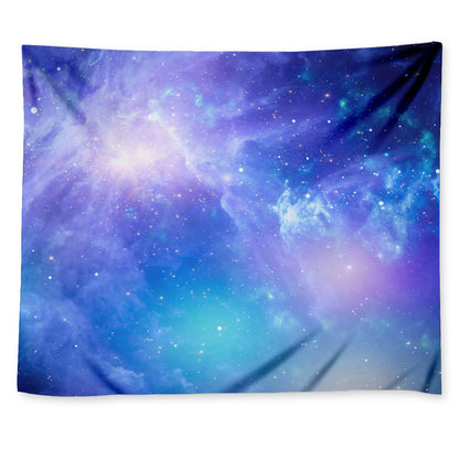 Blue Light Nebula Galaxy Space Print Tapestry