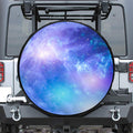 Blue Light Nebula Galaxy Space Print Tire Cover