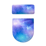 Blue Light Nebula Galaxy Space Print Toilet Lid And Tank Cover Set