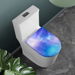 Blue Light Nebula Galaxy Space Print Toilet Lid Cover