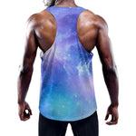 Blue Light Nebula Galaxy Space Print Training Tank Top