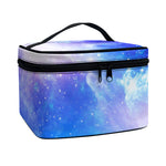 Blue Light Nebula Galaxy Space Print Travel Makeup Bag