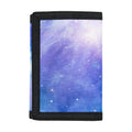 Blue Light Nebula Galaxy Space Print Trifold Wallet
