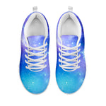 Blue Light Nebula Galaxy Space Print White Running Shoes