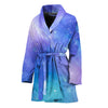 Blue Light Nebula Galaxy Space Print Women's Bathrobe