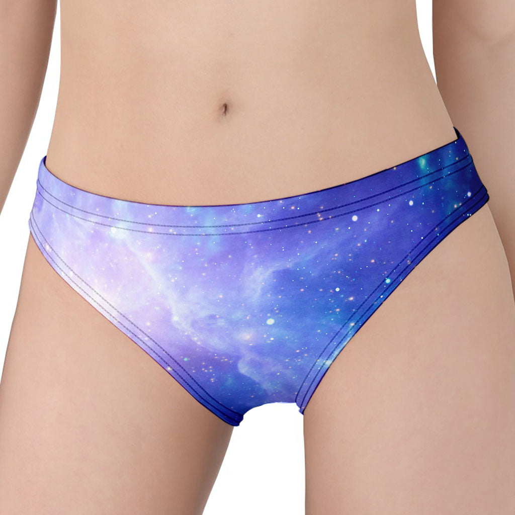 Blue Light Nebula Galaxy Space Print Women's Panties