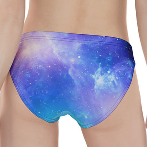 Blue Light Nebula Galaxy Space Print Women's Panties