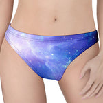 Blue Light Nebula Galaxy Space Print Women's Thong