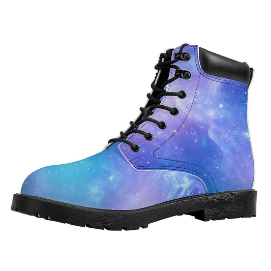 Blue Light Nebula Galaxy Space Print Work Boots