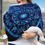 Blue Light Zodiac Circle Print Baby Seat Cover