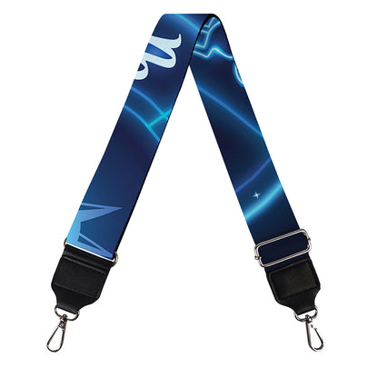 Blue Light Zodiac Circle Print Bag Strap