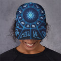 Blue Light Zodiac Circle Print Baseball Cap