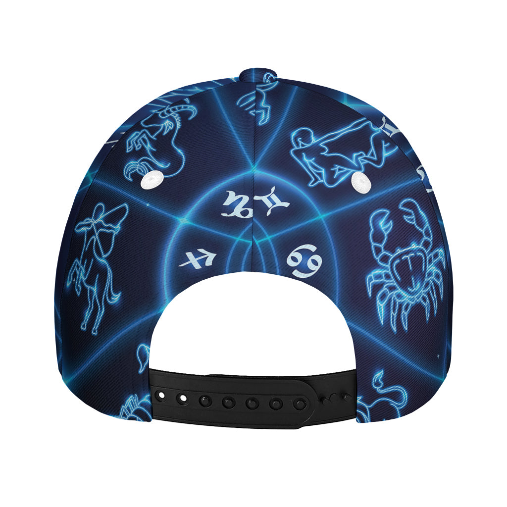 Blue Light Zodiac Circle Print Baseball Cap