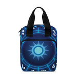 Blue Light Zodiac Circle Print Bible Tote Bag