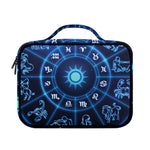 Blue Light Zodiac Circle Print Briefcase Bible Bag